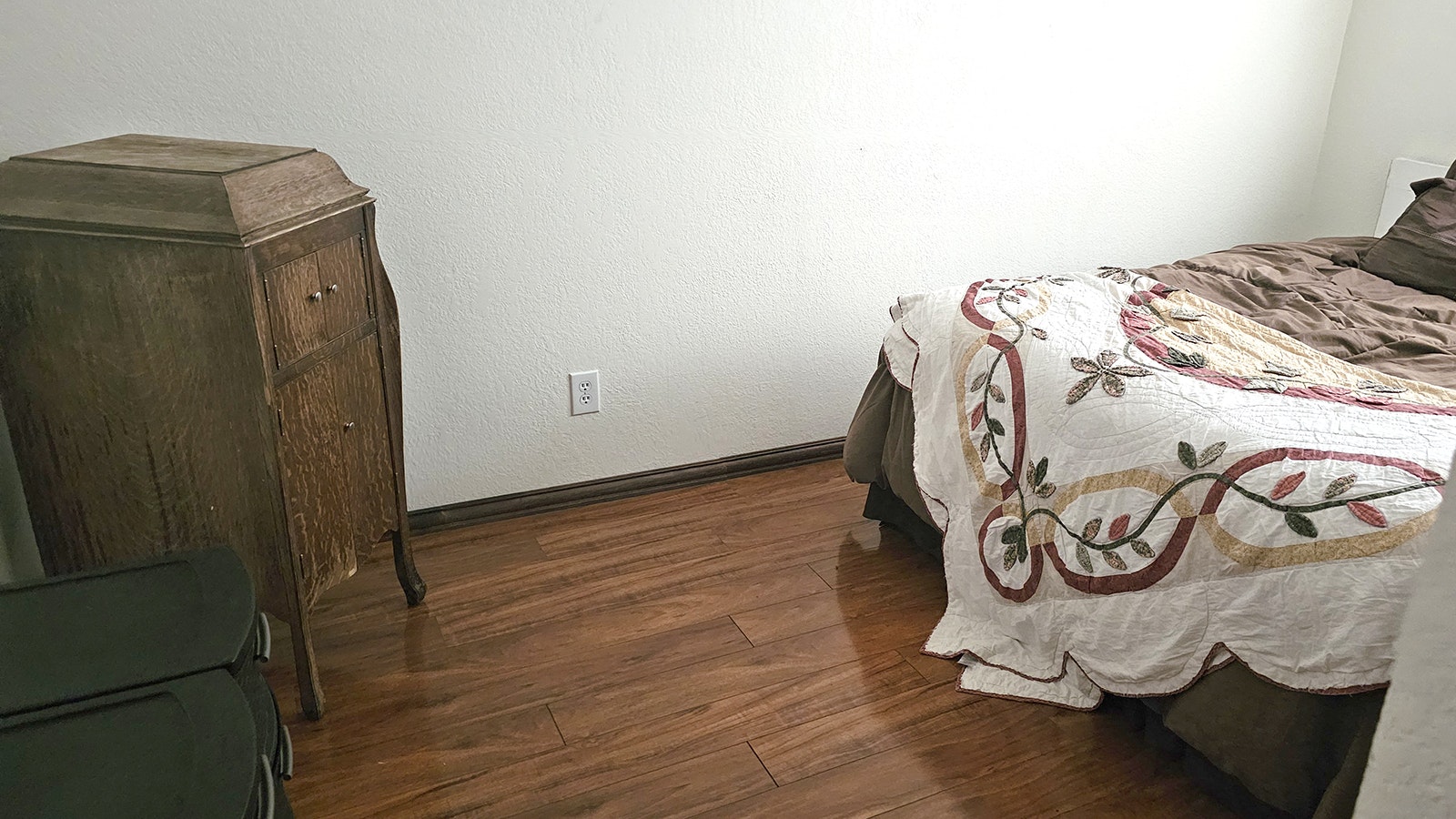 One of three bedrooms in an Airbnb in Saratoga.