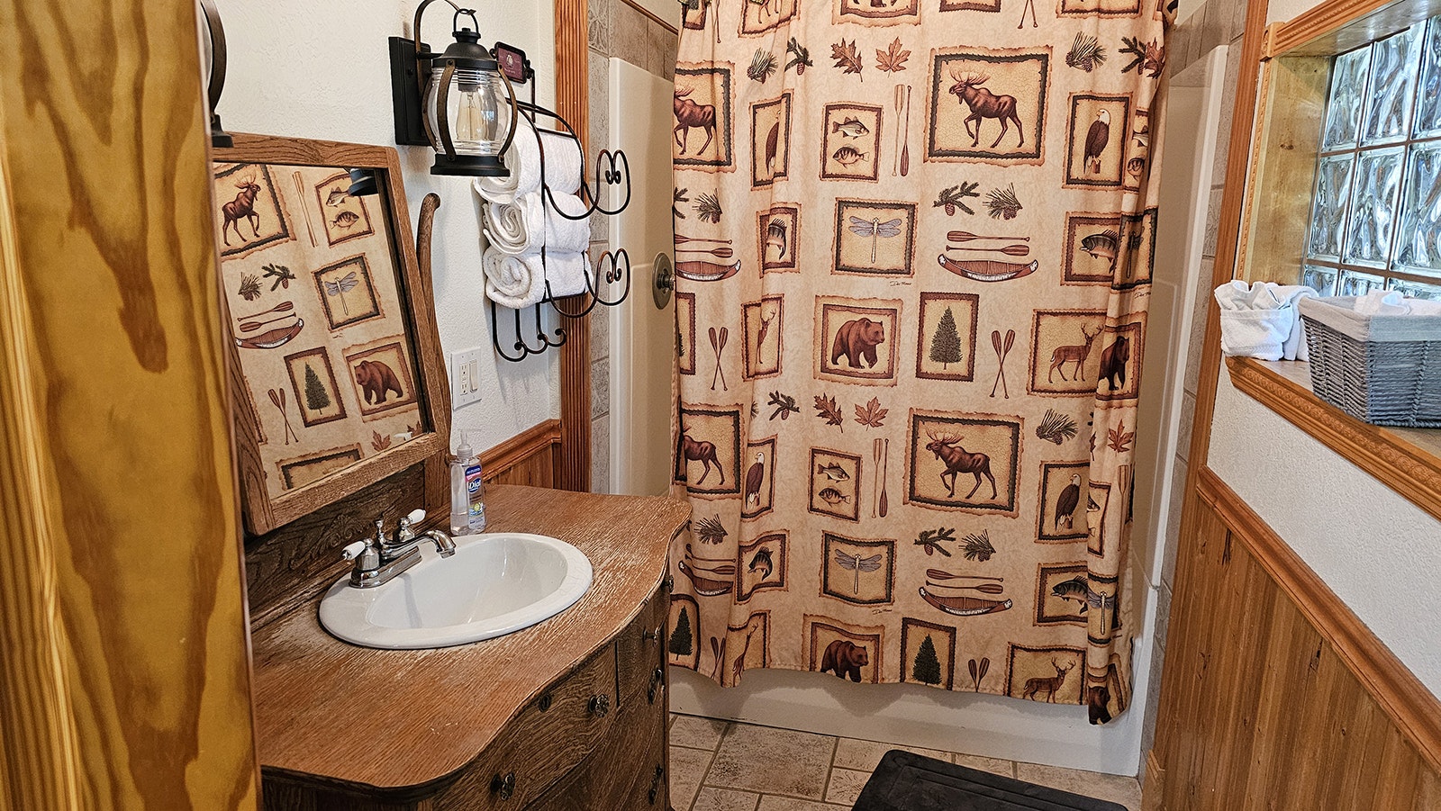 Bathroom at an Airbnb in Saratoga.