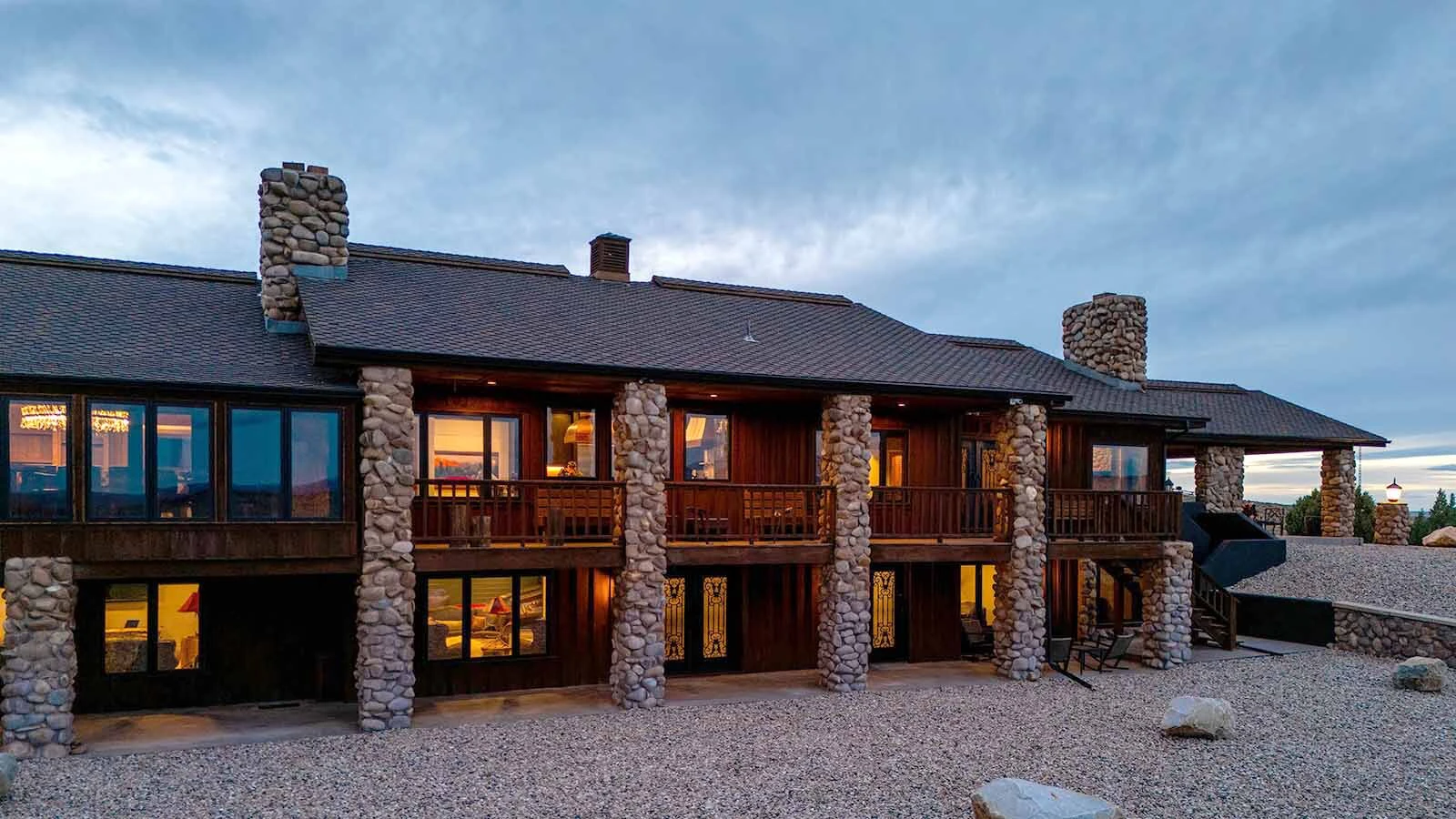 The main residence offers five bedrooms and three baths in 10,900 square feet.