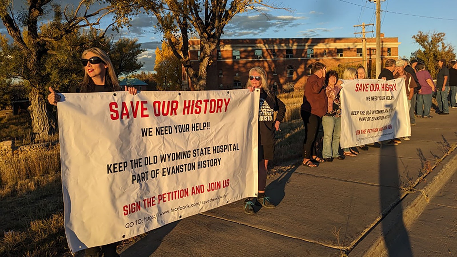 Proponents of saving several buildings on the old Wyoming State Hospital campus held a rally in Evanston recently. They say the efforts of a public relations campaign are starting to take hold.