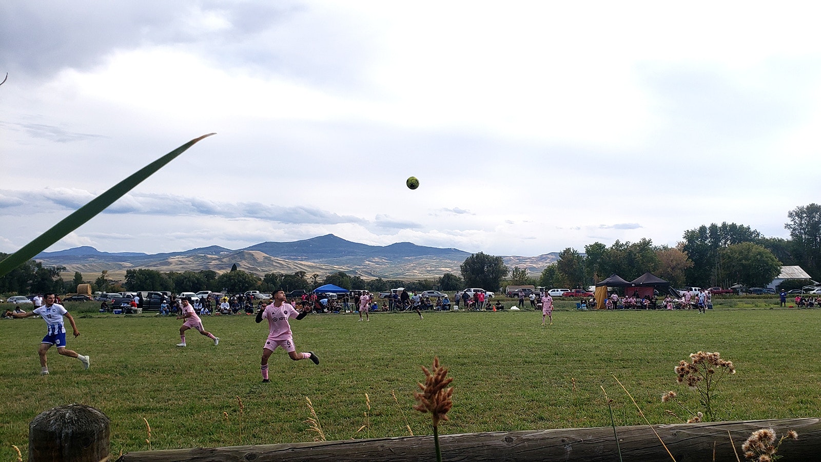 Adjacent to the Savery picnic was a hard-fought soccer match between ranch and soccer club teams.