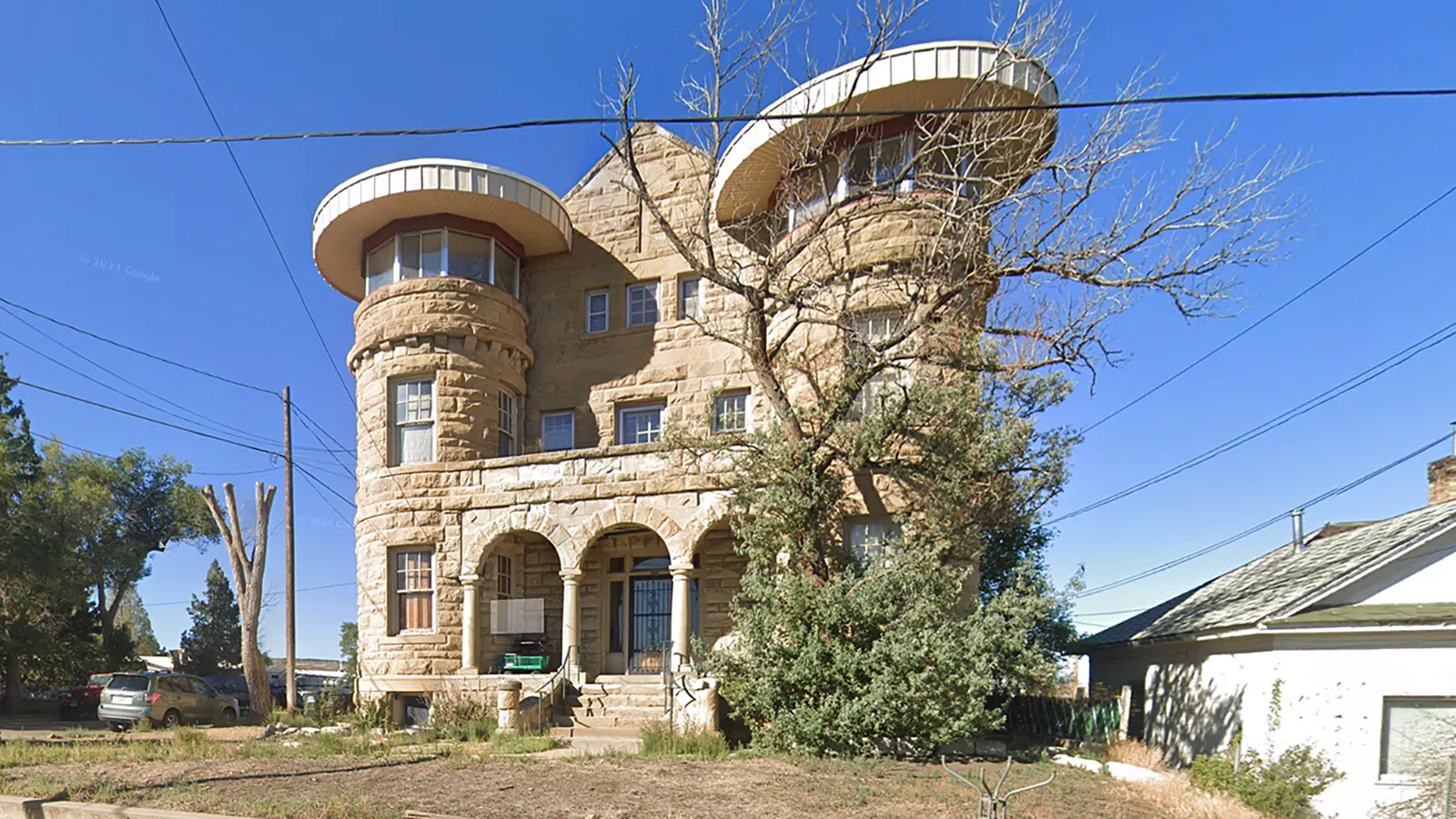 About 112 years after it was completed in 1914, the Schlater Castle still looms over Rock Springs from atop a hill in a now-residential area.