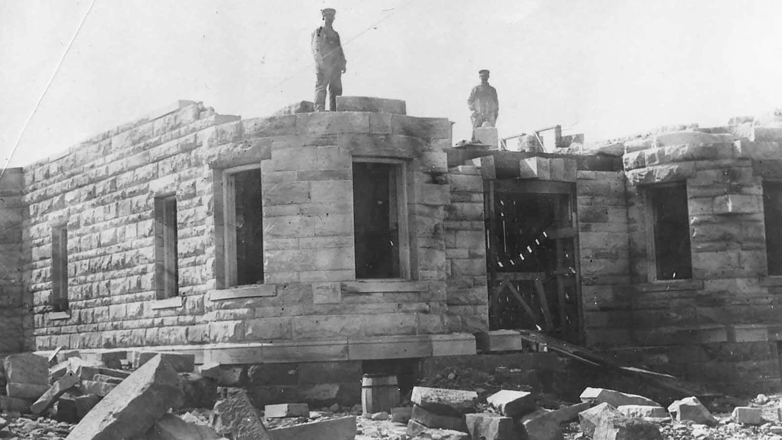 German immigrant and master stonemason John Schlacter spent five years building the castle by hand, hauling locally quarried stone through Rock Springs by horse and wagon before finishing the structure in 1914.