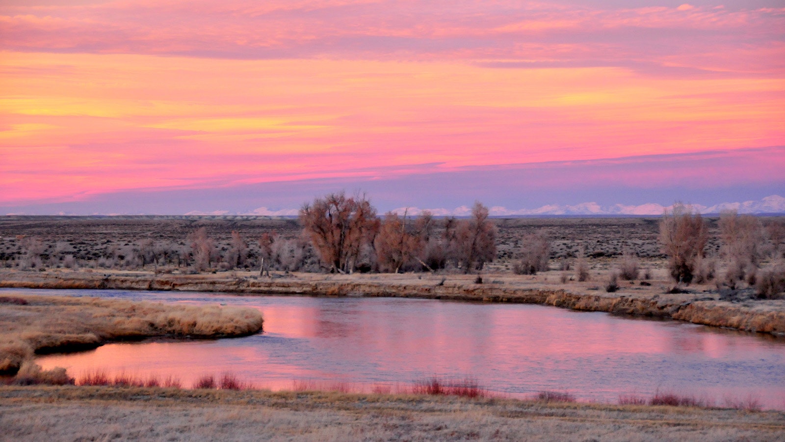 Sunset at Seedskadee National Wildlife Refuge in Wyoming.