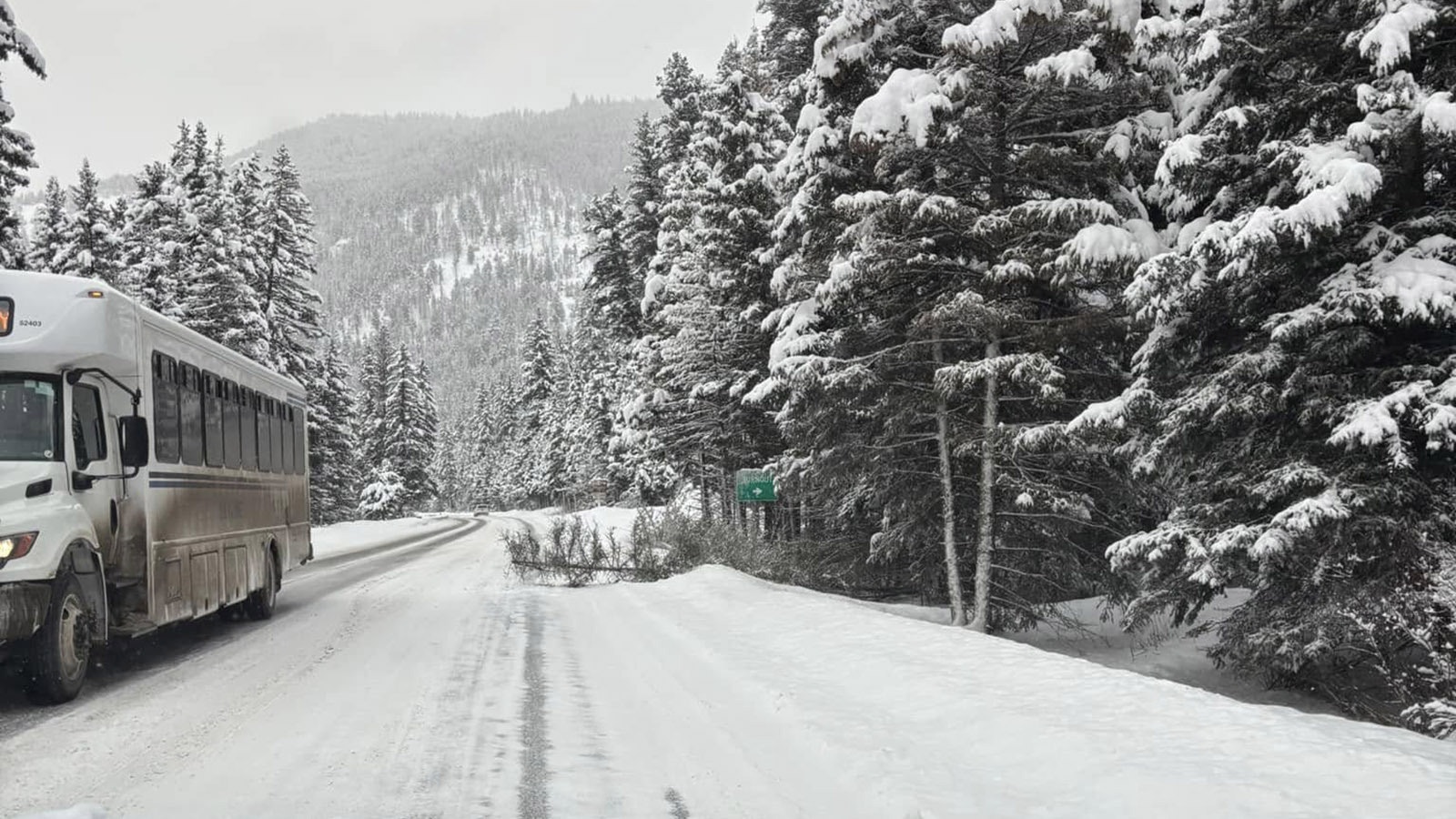 Just another day navigating Gallatin Canyon between Bozeman and Big Sky Montana.