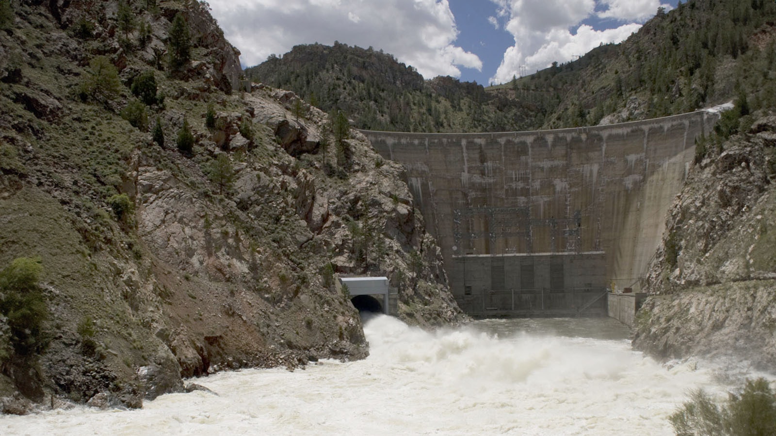 Seminoe Dam on the North Platte River southwest of Casper is one of Wyoming's hydropower-producing dams.