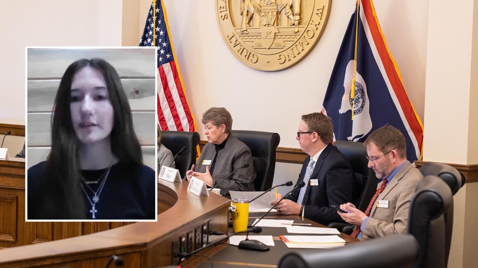 Taylor Peters, a sophomore at Powel High School and an active member of clubs, sports and her church, testified via Zoom on Friday in favor of a bill that would limit bathroom, locker room and shower facilites in school to biological sex.