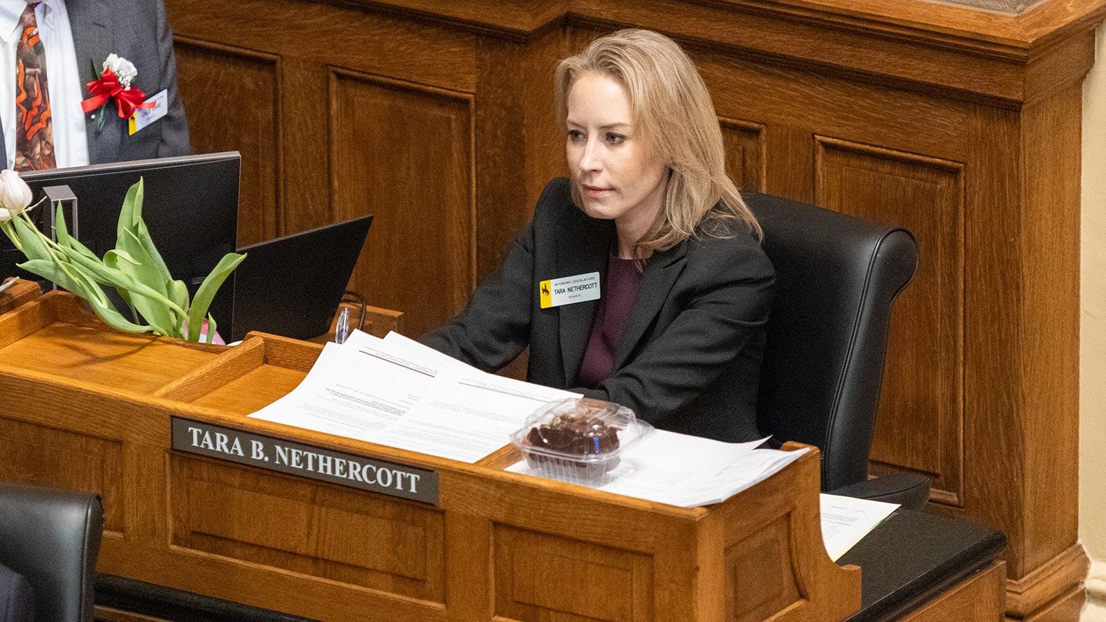 Sen. Tara Nethercott was removed as chair of the Appropriations Committee after the Senate on Monday voted to overturn Senate President Ogden Driskill's decision in the interim to remove Dave Kinskey as chairman and appoint Nethercott.