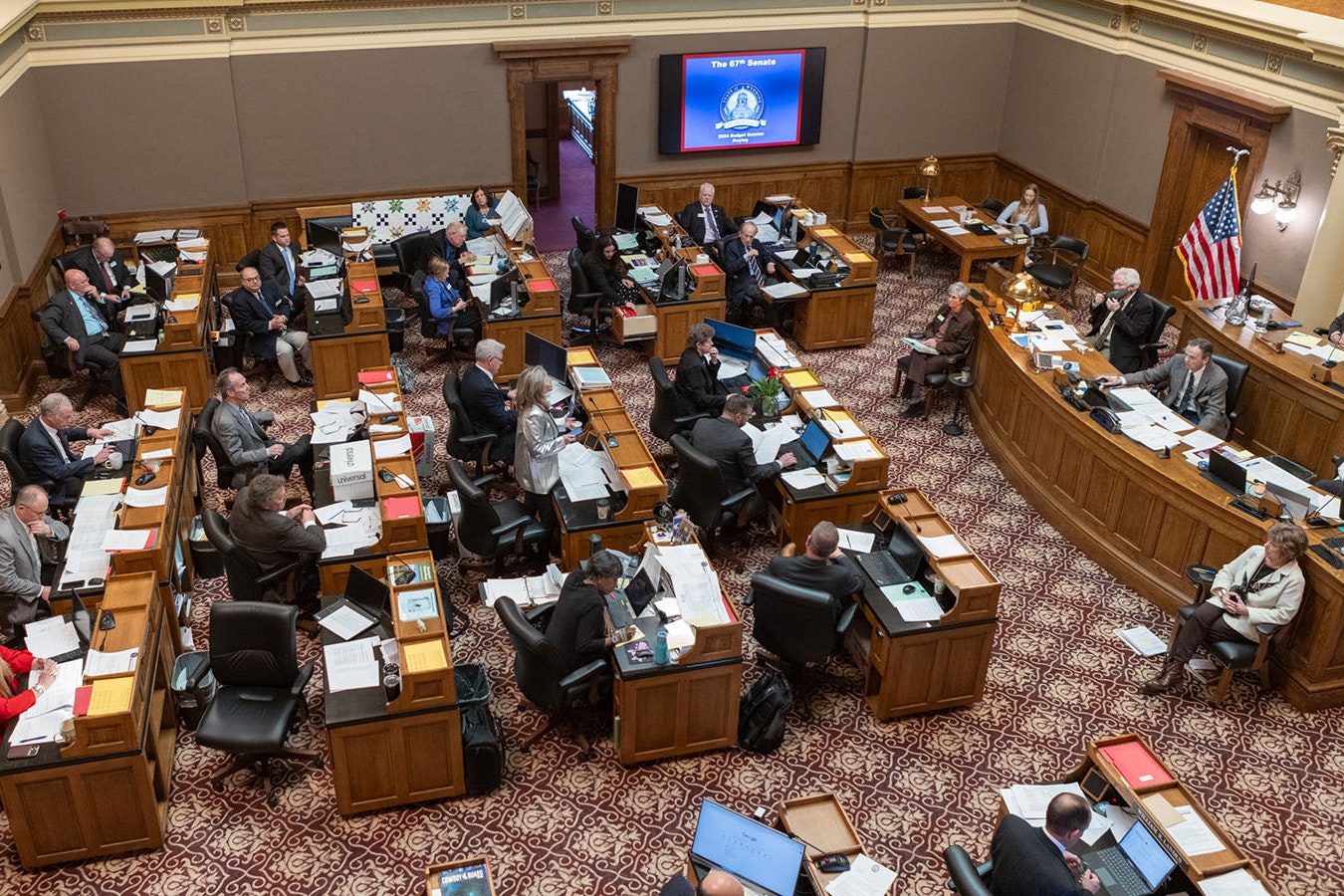 The Wyoming Senate goes through a final push to approve the biennial budget Friday afternoon.