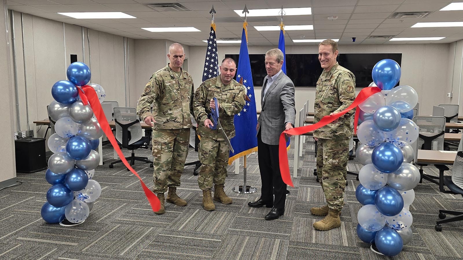A ribbon was cut for the Site Activation Task Force headquarters.