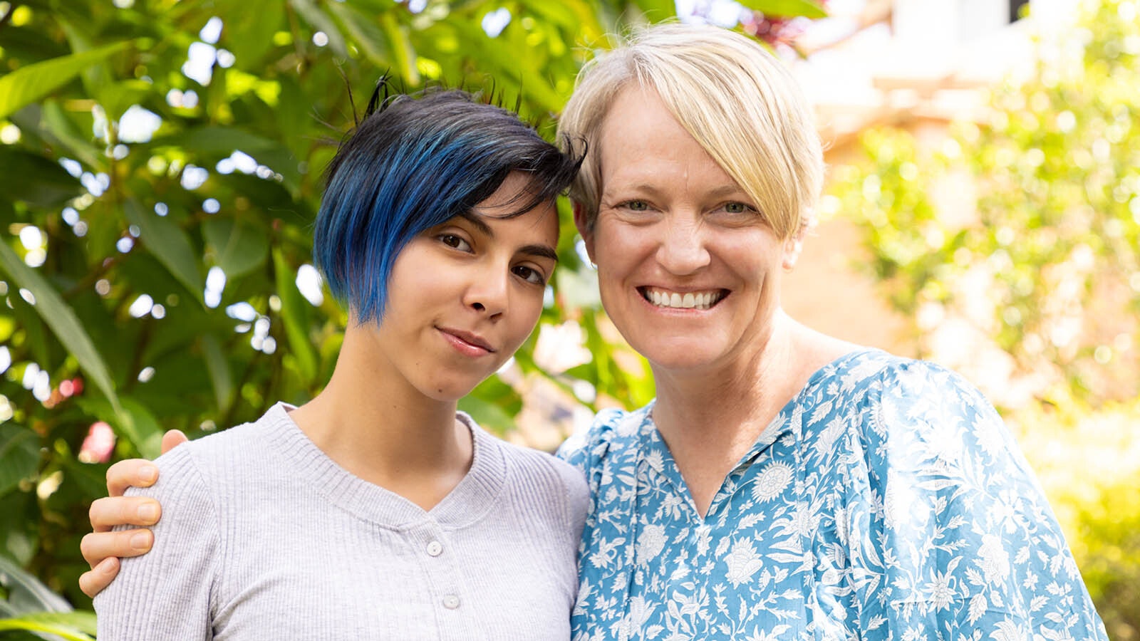 Angie Jeske of Thayne, Wyoming, poses with Blue, who she now considers her daughter after the two bonded at a Libertas International event in Colombia.