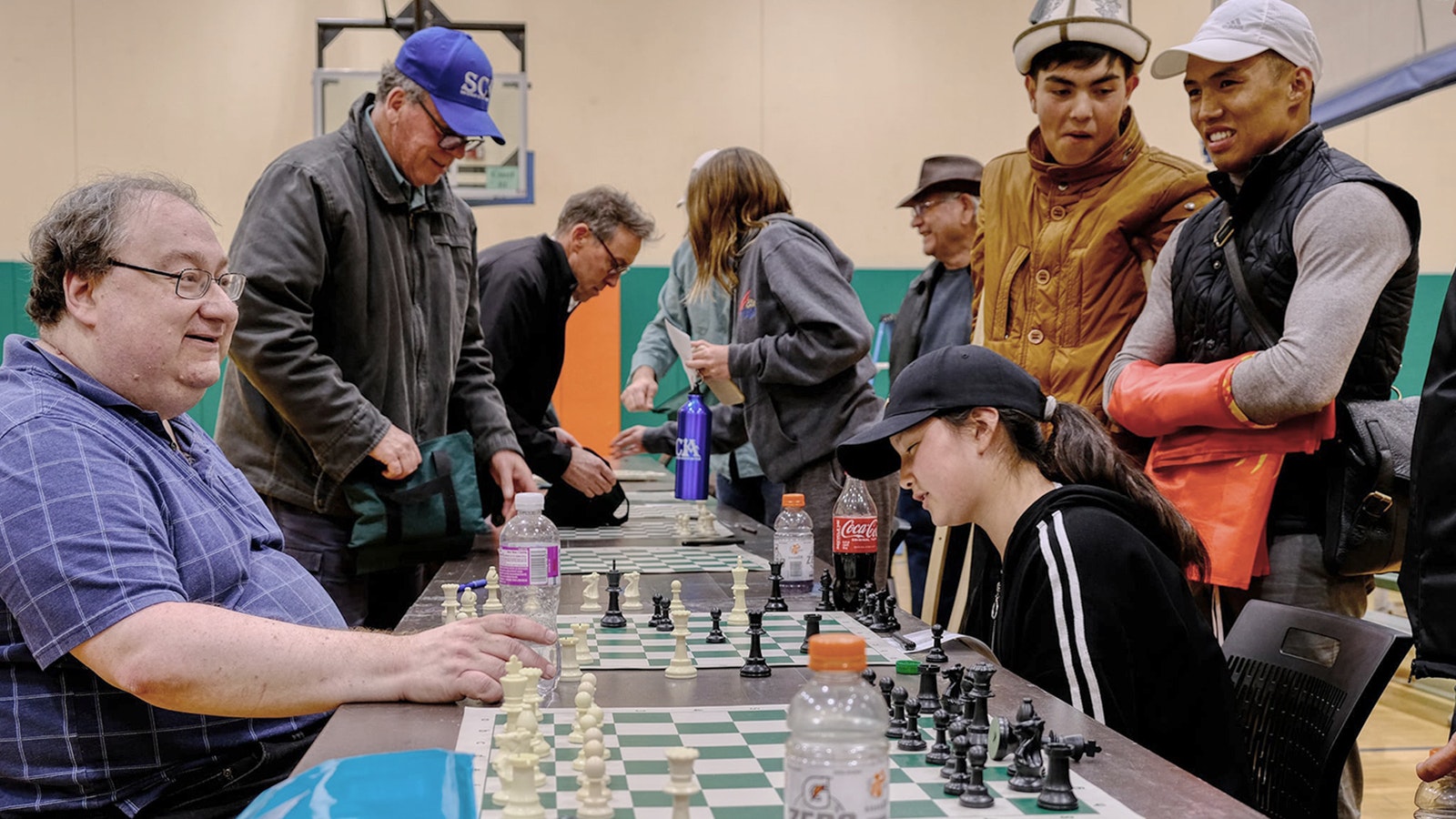 Chess players square off during the first Sheridan Chess Association Tournament last year.
