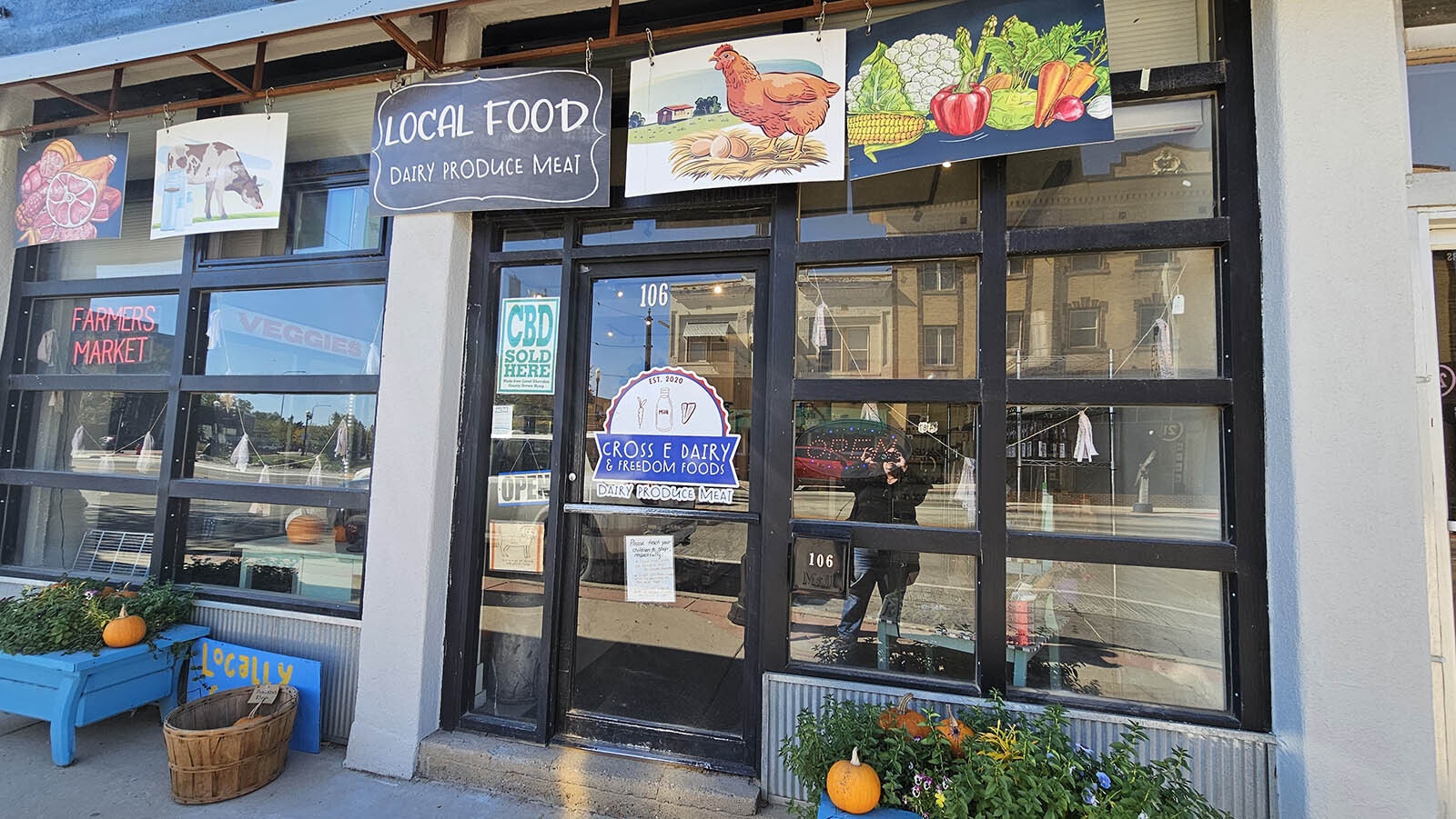 Among the businesses on Sheridan's Main Street, a Freedom Food store, filled with lots of Wyoming-produced goods.