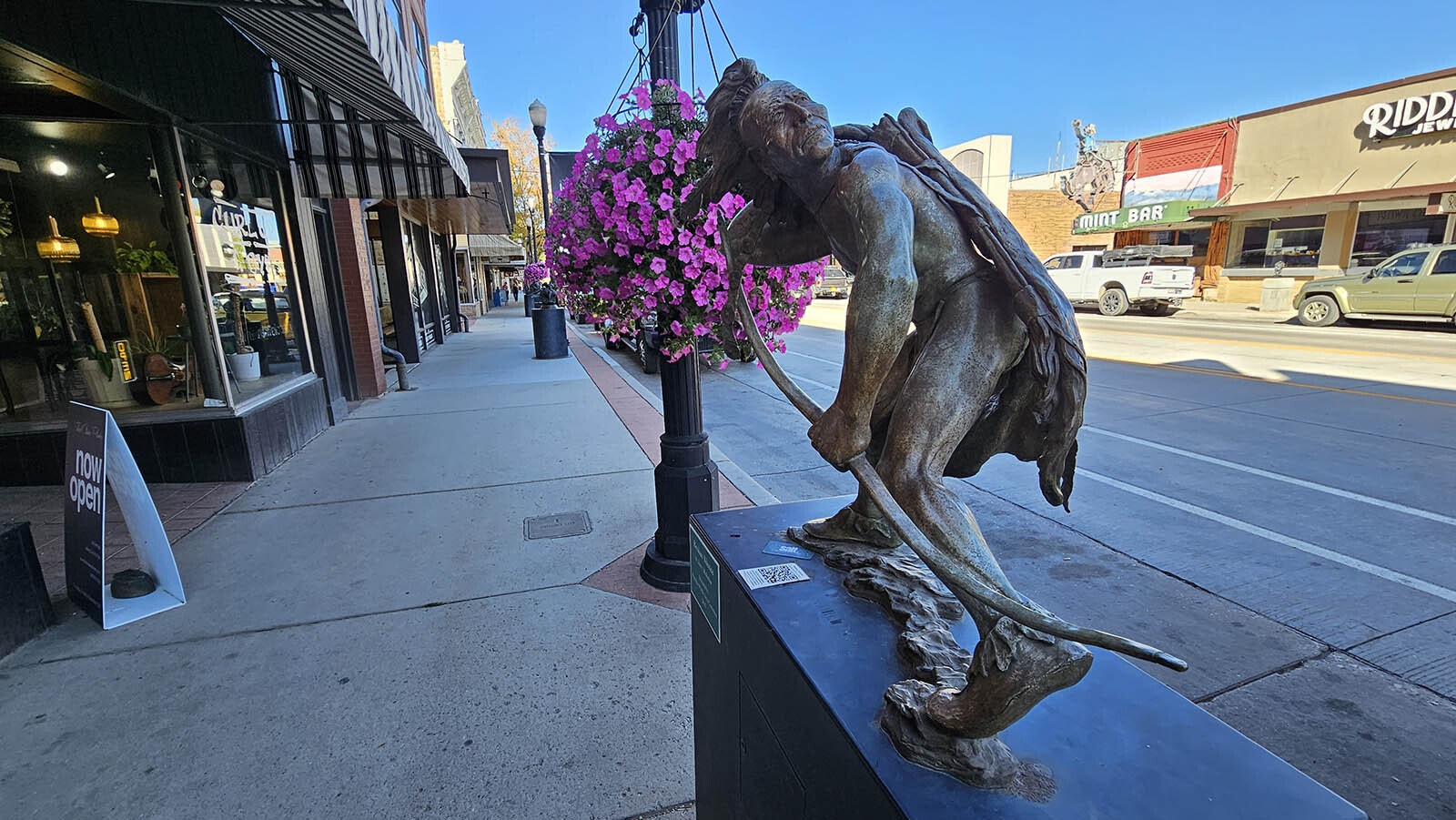 A number of sculptures have been placed along Main Street. Some of them are for sale. Most of them include information about local history and culture.