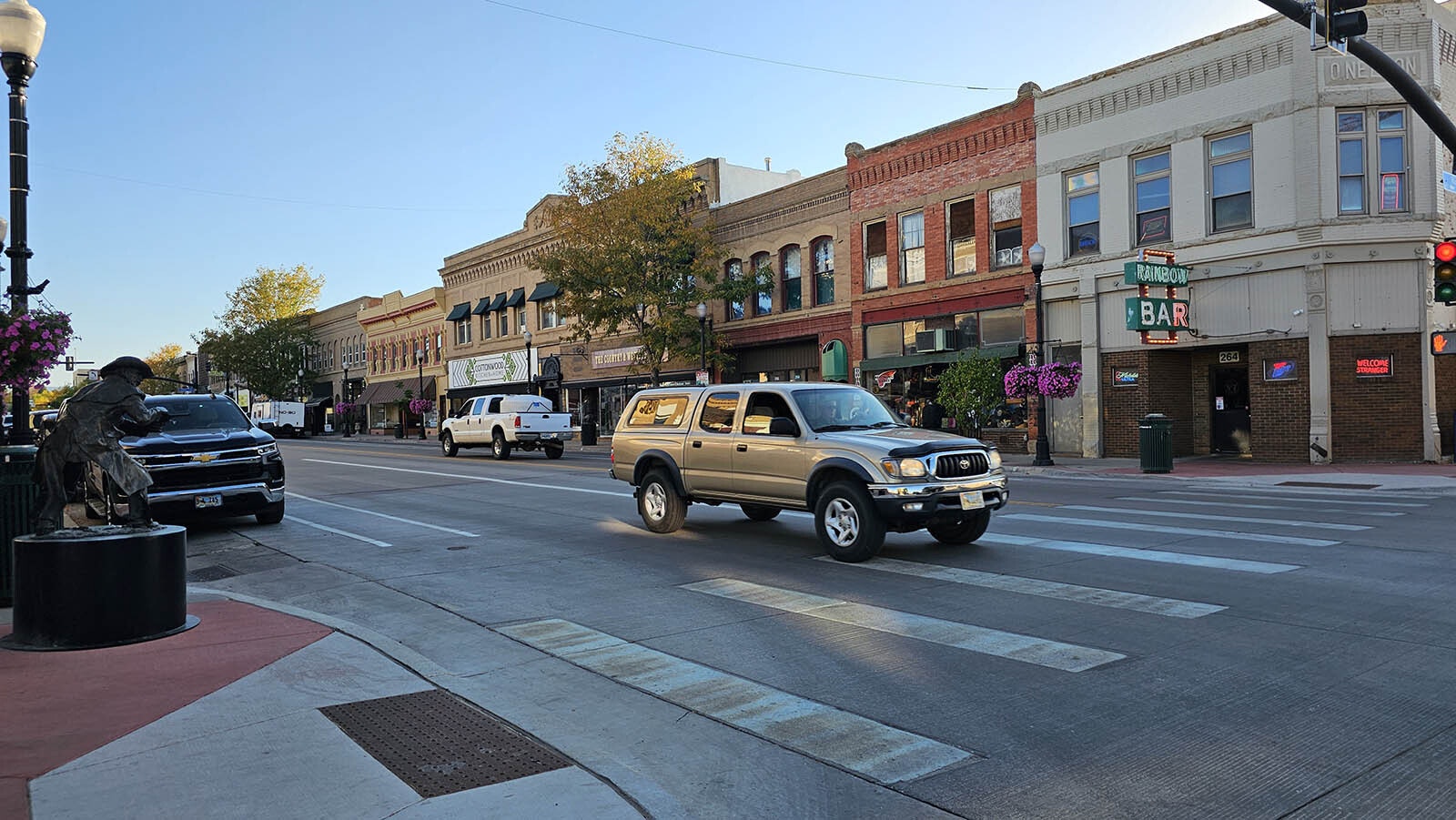 Endless diversity, from bars and clothing shops to bike stores and candle stores, await shoppers on Sheridan's Main Street.