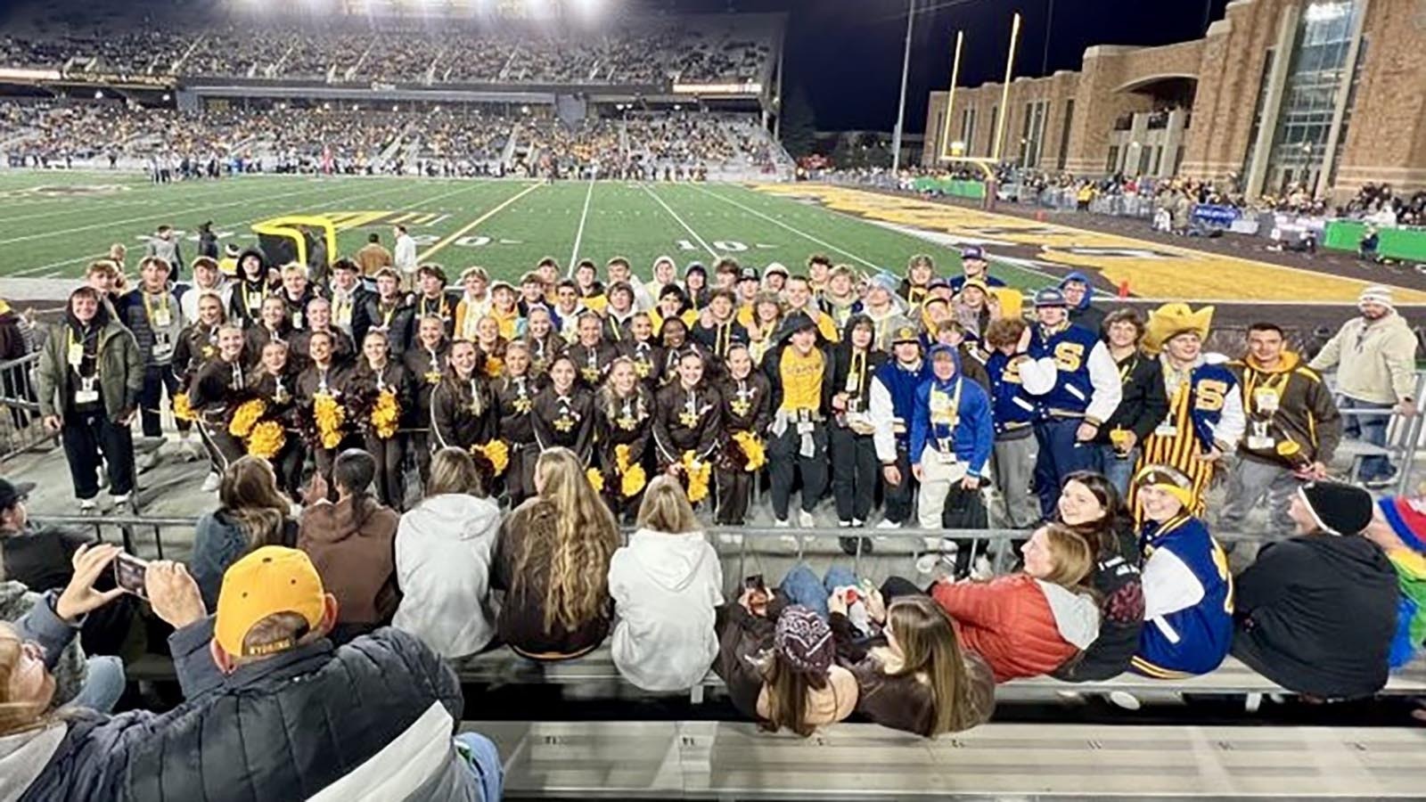 Sheridan fans gather to watch their team play at War Memorial Stadium last weekend.