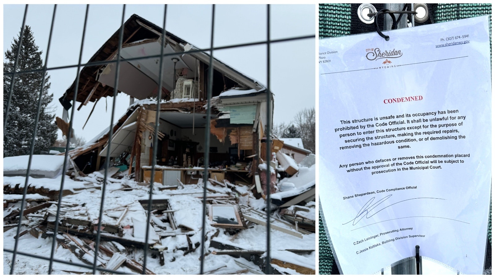 The aftermath of a more than 30-hour standoff between police and a man suspected of killing a Sheridan police officer.