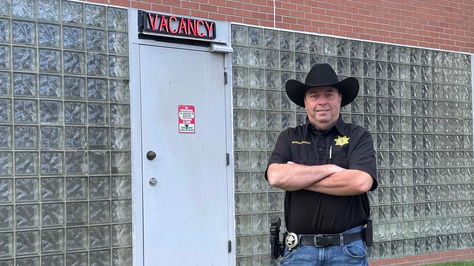 The blinking red neon “Vacancy” sign that Laramie County Sheriff Brian Kozak installed outside the county jail 18 months ago and national attention from his “Truck Around and Find Out” sweeps of commercial drivers has attracted some potential new, temporary jail visitors — a film crew from the Discovery Channel show “120 Hours Behind Bars.”
