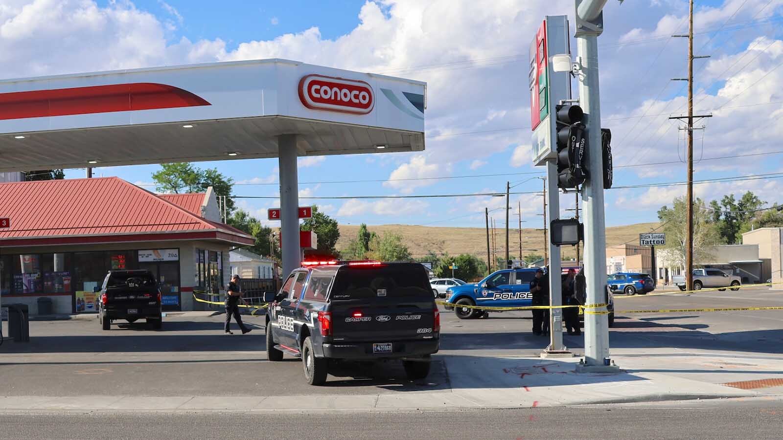 A clerk at Max’s Convenience Store in North Casper said he saw the shooter walk under the I-25 underpass with his hands raised. A customer heading north on North Center Street said he saw a man walking on the sidewalk raise his hands and lay on the sidewalk as a police car passed by turned around.
