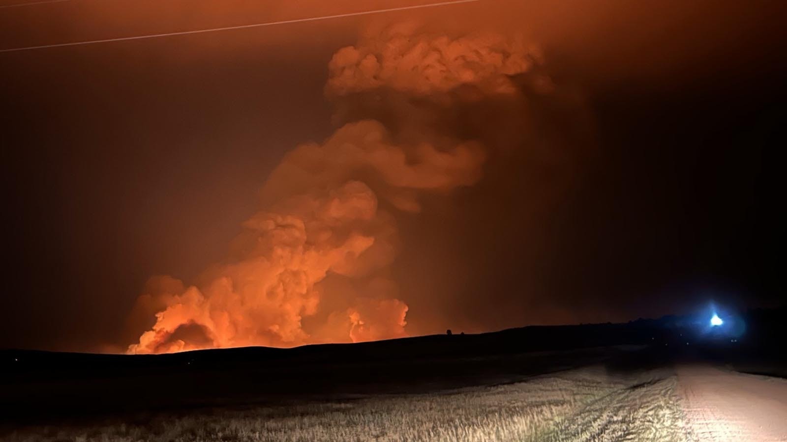 The Short Draw Fire in northern Campbell County and southern Montana exploded to about 20,000 acres overnight Sept. 11-12, 2024.