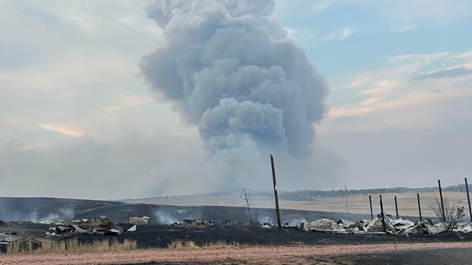 The Short Draw Fire in northern Campbell County and southern Montana exploded to about 20,000 acres overnight Sept. 11-12, 2024.