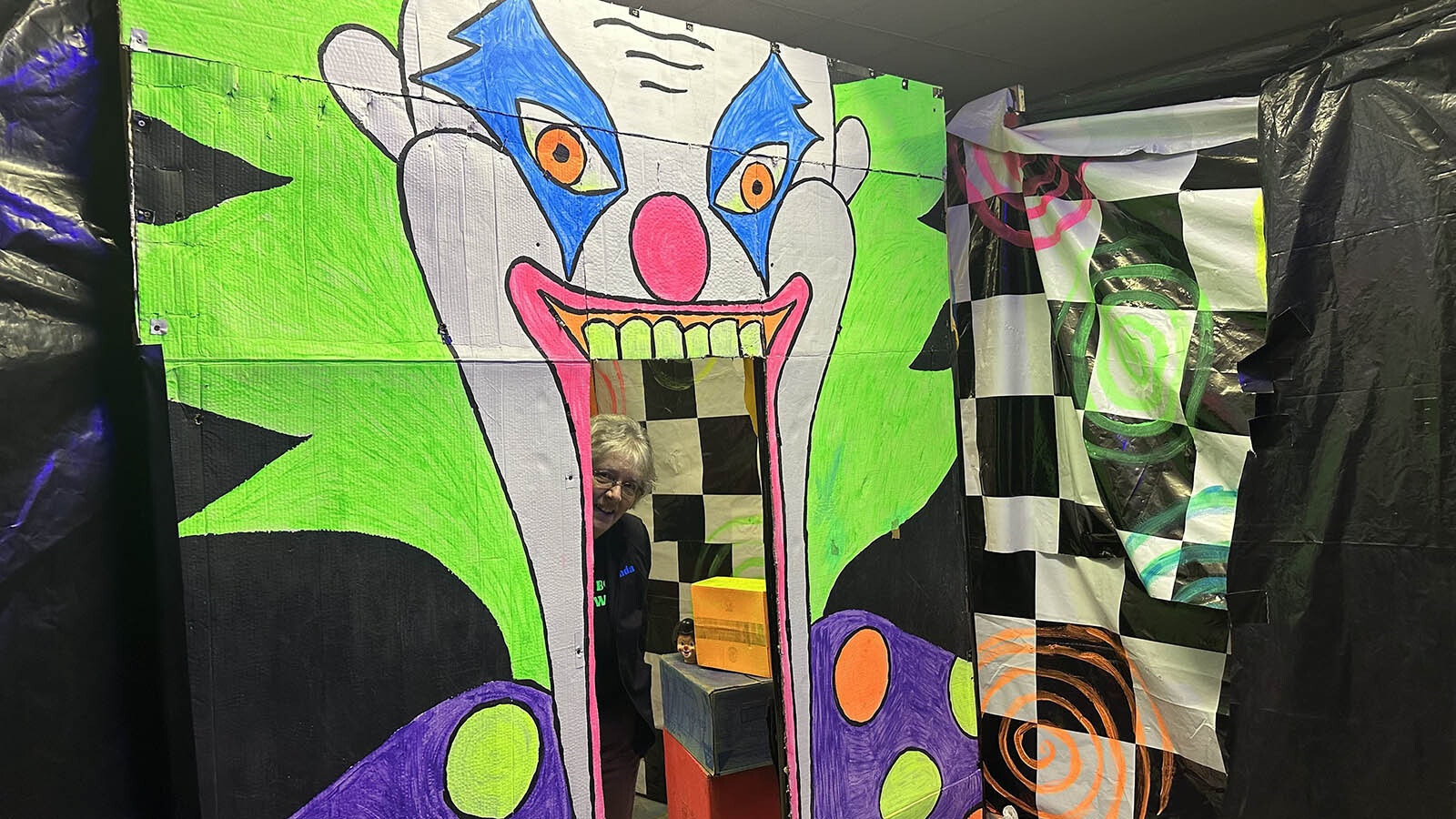 The clown room is often cited as one of the scariest rooms to survive at the Shoshoni Haunted House, especially when a ghoul peeks around the corner, or is it “just” the Book Witch?