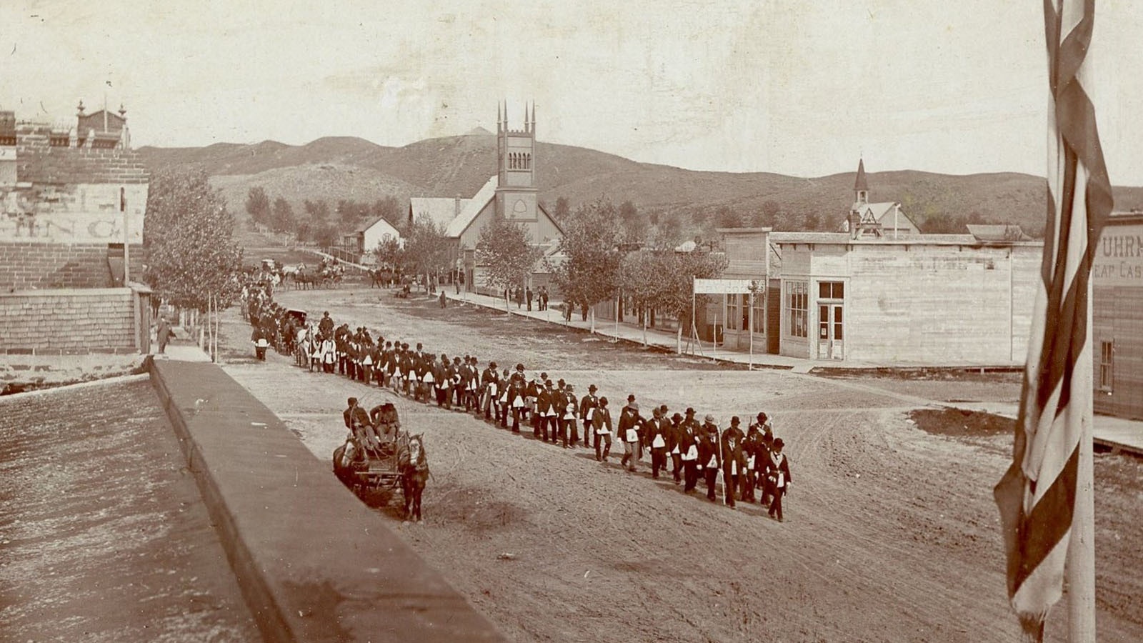 Josiah Hazen's funeral procession by Douglas in 1899.