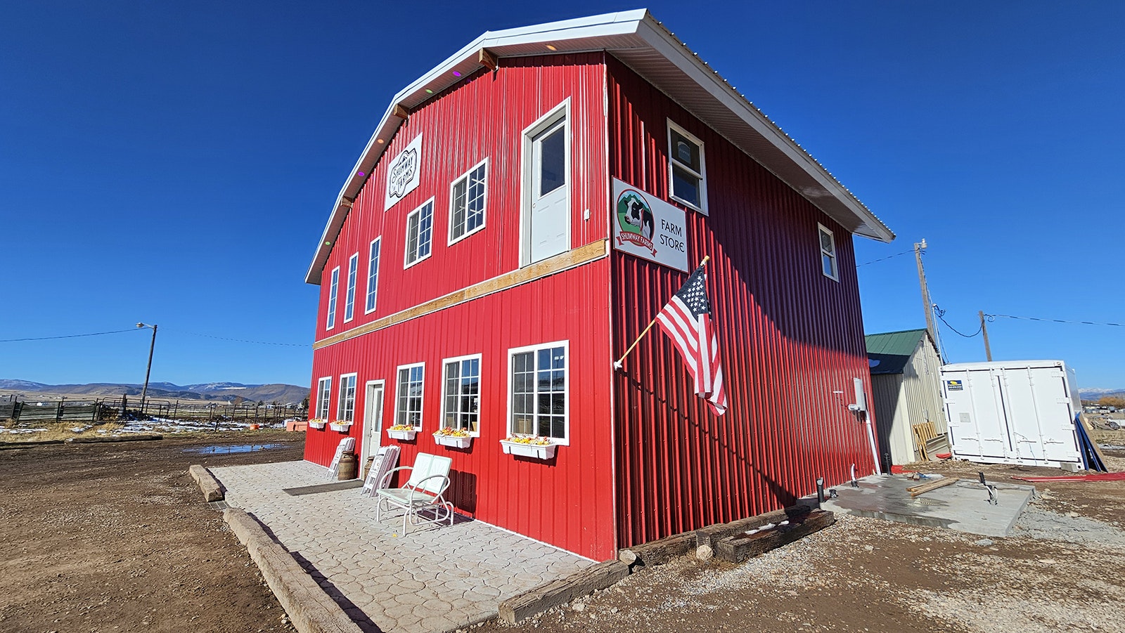 Shumway Farm's retail store is a bright red, but it's at the back of the farm, so can still be hard for customers to spot at first.