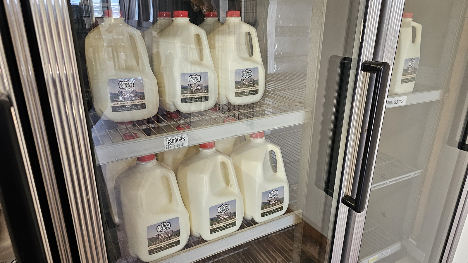 Raw milk for sale at Shumway Farms.