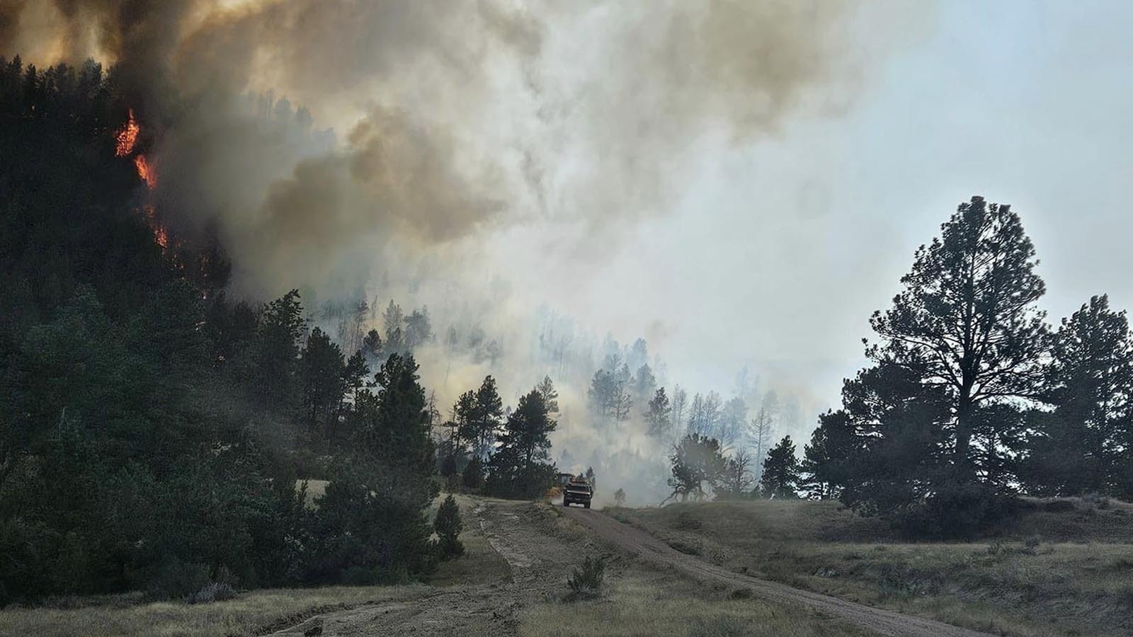 The Broadus Volunteer Fire Department out of Montana has sent engines and personnel to help fight the Silver Spoon Fire.