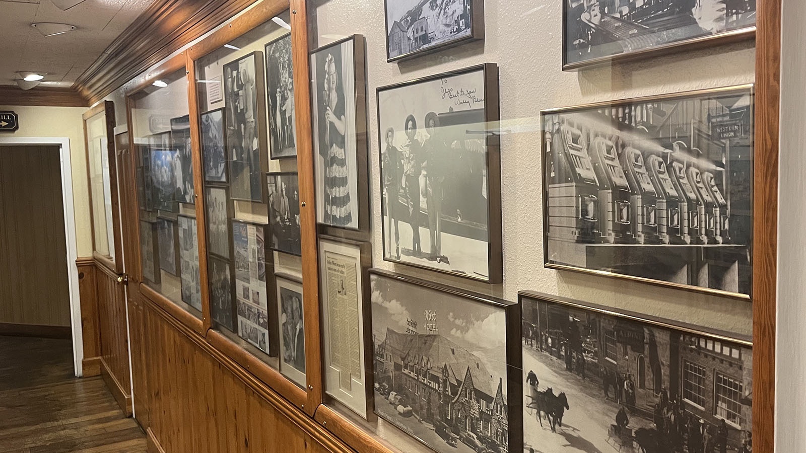 The walls at the Silver Dollar Bar in The Wort Hotel in Jackson, Wyoming, is a who's who of the past and present at the iconic watering hole.