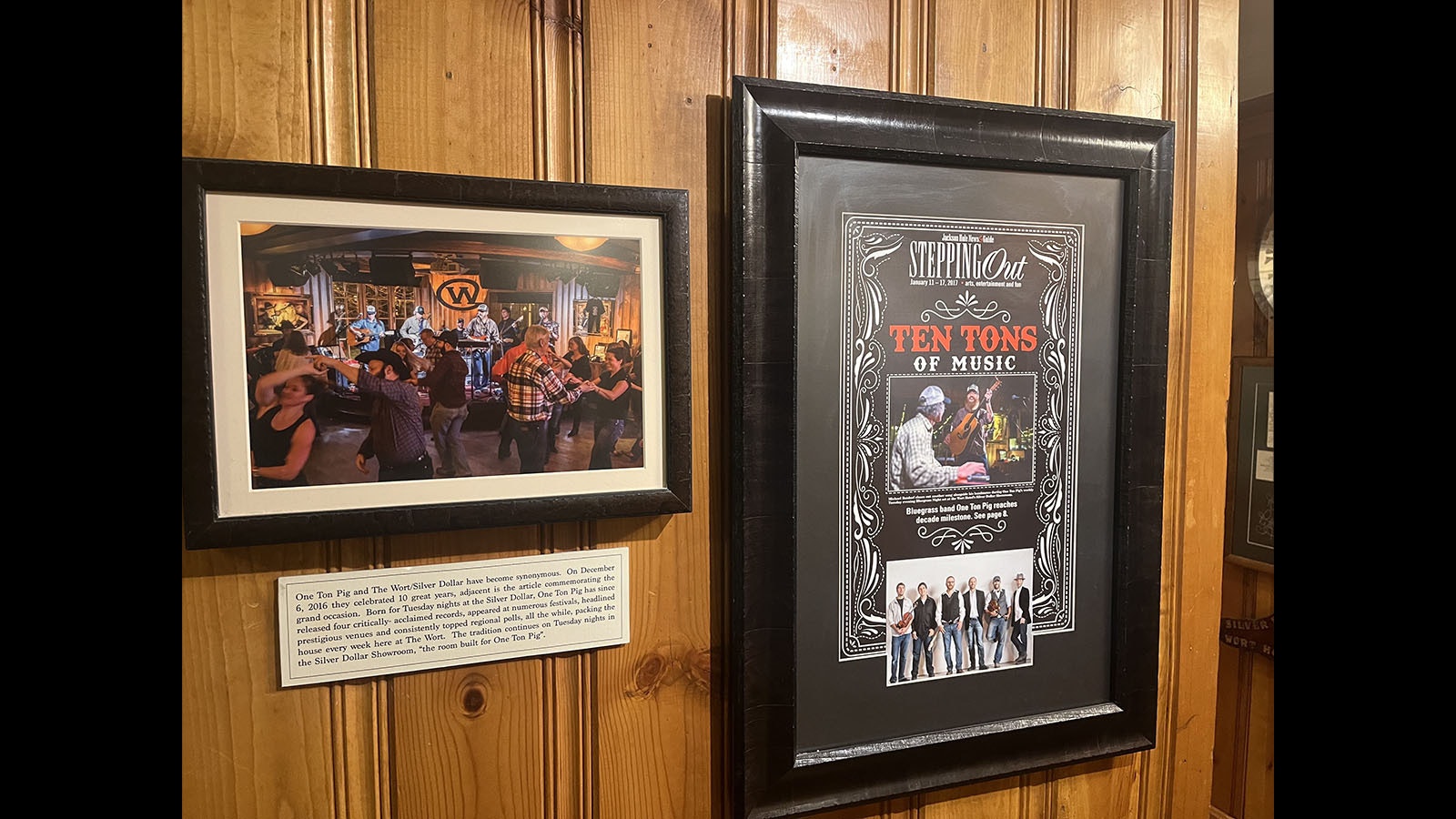 The walls at the Silver Dollar Bar in The Wort Hotel in Jackson, Wyoming, is a who's who of the past and present at the iconic watering hole.