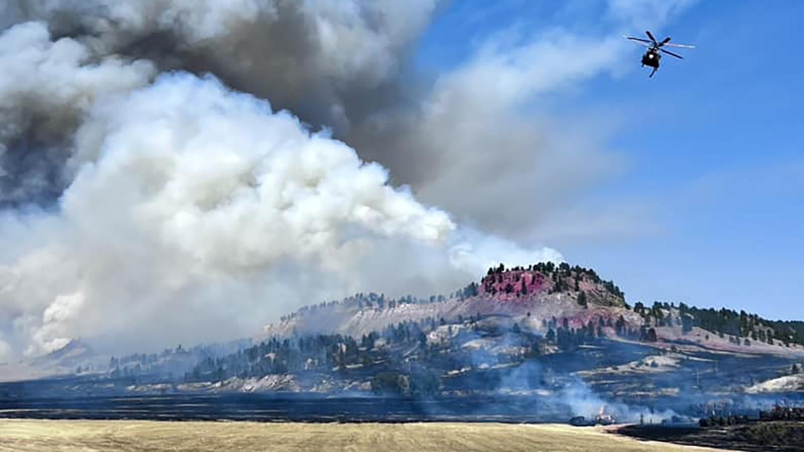 Delcy Bayles shared photos and a report from her ranch near where the Silver Spoon Fire is burning in northeast Wyoming.