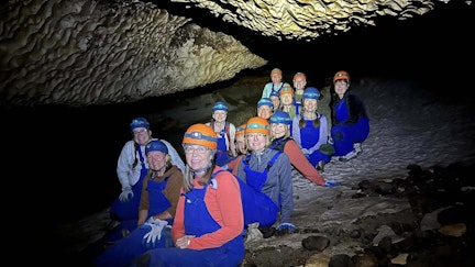 Five years ago, Wyoming State Parks started offering interpretive programs and one such opportunity is a cave tour at the Sinks Canyon State Park. Cavers are each given their own equipment and escorted through a network of caves, sometimes on their hands and knees, to view the rare sight of an underground river.