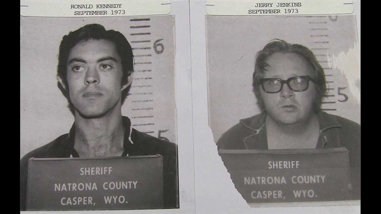 Mug shots of Ronald Kennedy and Jerry Jenkins following their arrests in September 1973.