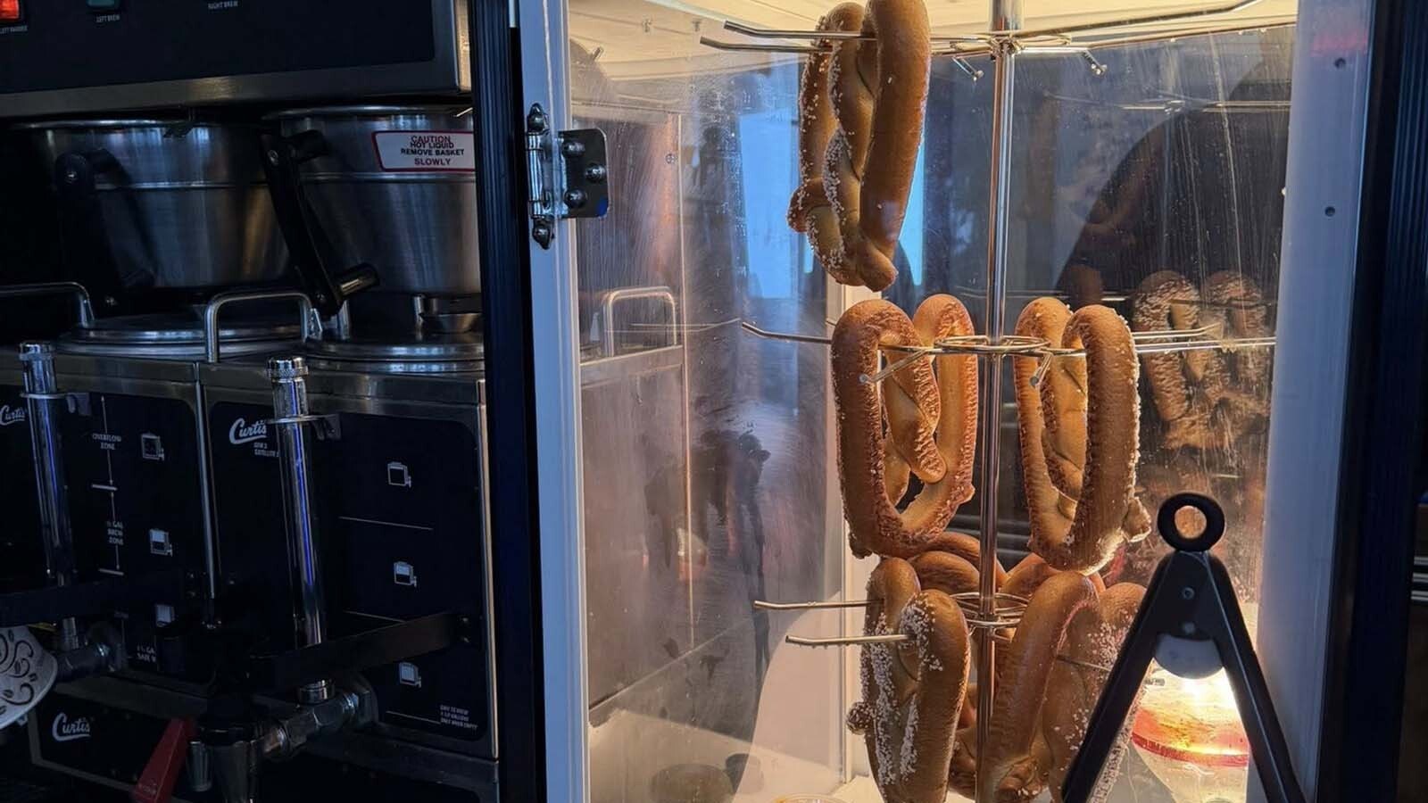 Soft pretzels are one of the snack options at Meadowlark Ski Lodge near Ten Sleep.