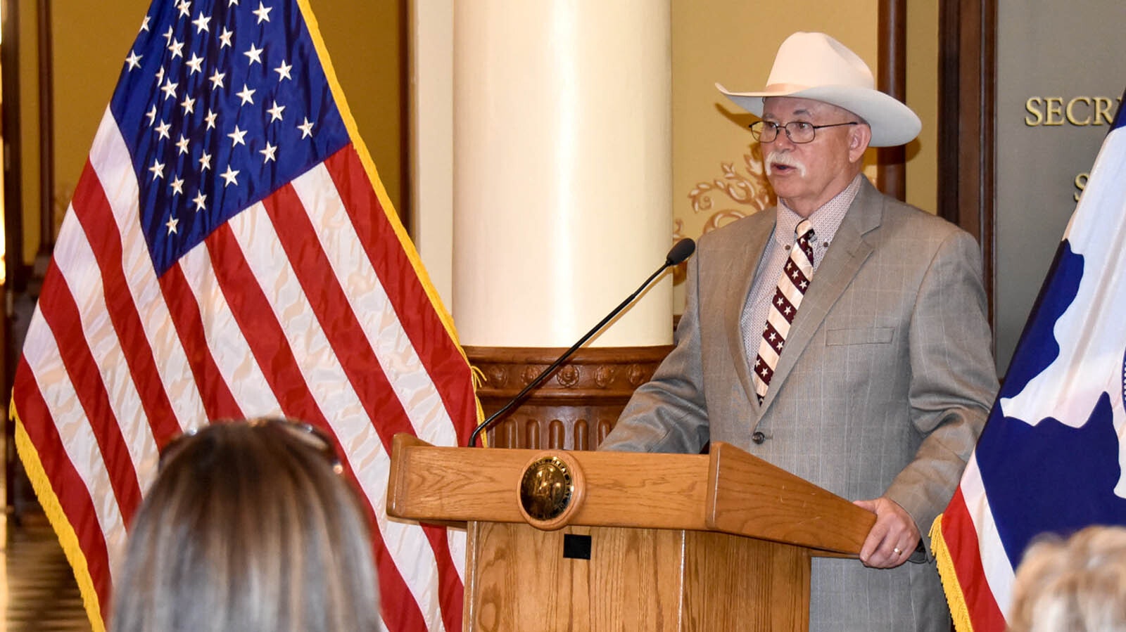 Former Fremont County Sheriff Skip Hornecker was inducted into the Wyoming Law Enforcement Hall of Fame last week at the Capitol in Cheyenne.