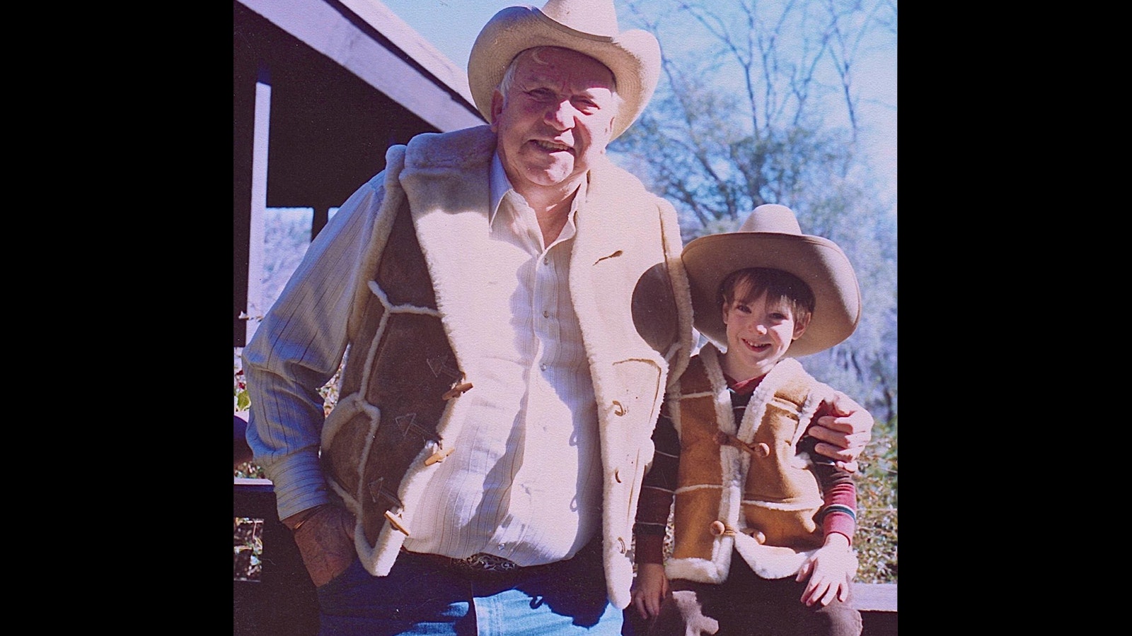 Slim Pickens and his grandson, Dustin Lindley. Lindley is a hunting guide who lives in Sublette County.