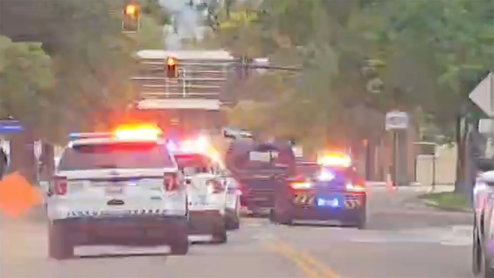 Video shows multiple Cheyenne police vehicles responding to a slow-moving pursuit through city streets around 5:20 p.m. Monday, Sept. 28, 2026, involving a 48-year-old Lakewood, Colorado, man who was later arrested.