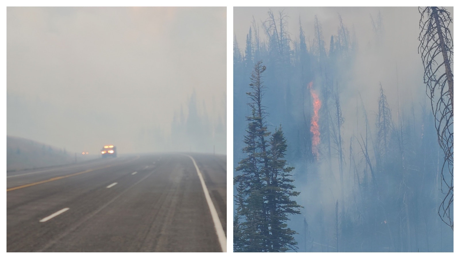 Highway 26/287 over Togwotee Pass has been closed as the Fish Creek Fire encroaches on the thoroughfare.