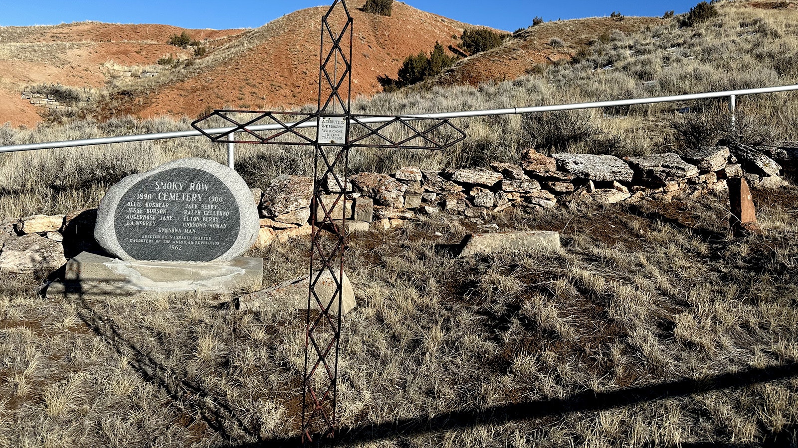 The Smoky Row Cemetery was established in the early 1890s, before Thermopolis was founded. For years, locals believed that six to 10 people were buried in the small graveyard, but modern science has proved that only three graves exist.