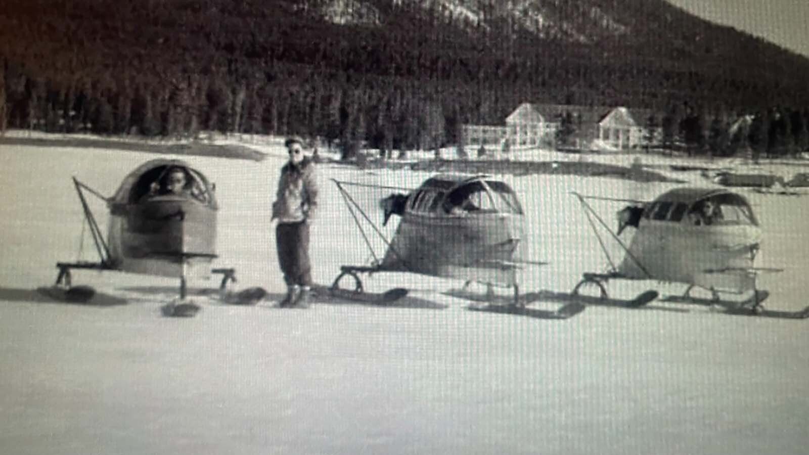 The look like unfinished lightweight helicopters, but for decades snowplanes have been an invaluable tool for getting around the remote areas of Yellowstone and Grand Teton national parks during winter.