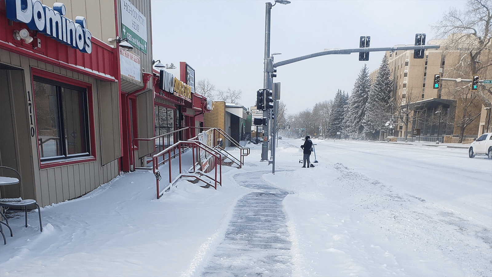A lack of snowfall this winter has left local snow-removal businesses with almost no work. Fortunately, they can fall back on building maintenance and other services. At High Plains Janitorial in Laramie, snow removal is only one of the services offered.