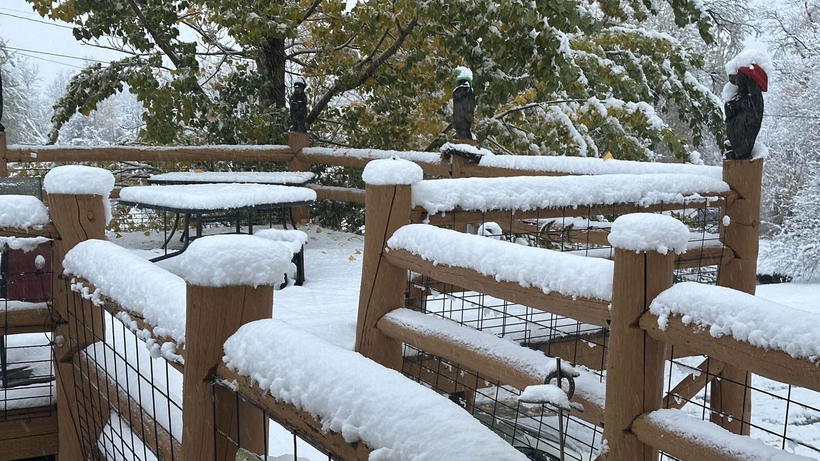 It's looking a lot like winter in Wyoming, which significant snowfall in areas around the state, like this image from Lander on Wednesday, Oct. 30, 2024.