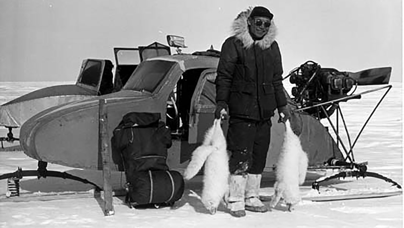 An Alaska Native trapper bought H.L. Wiese’s snowplanes.