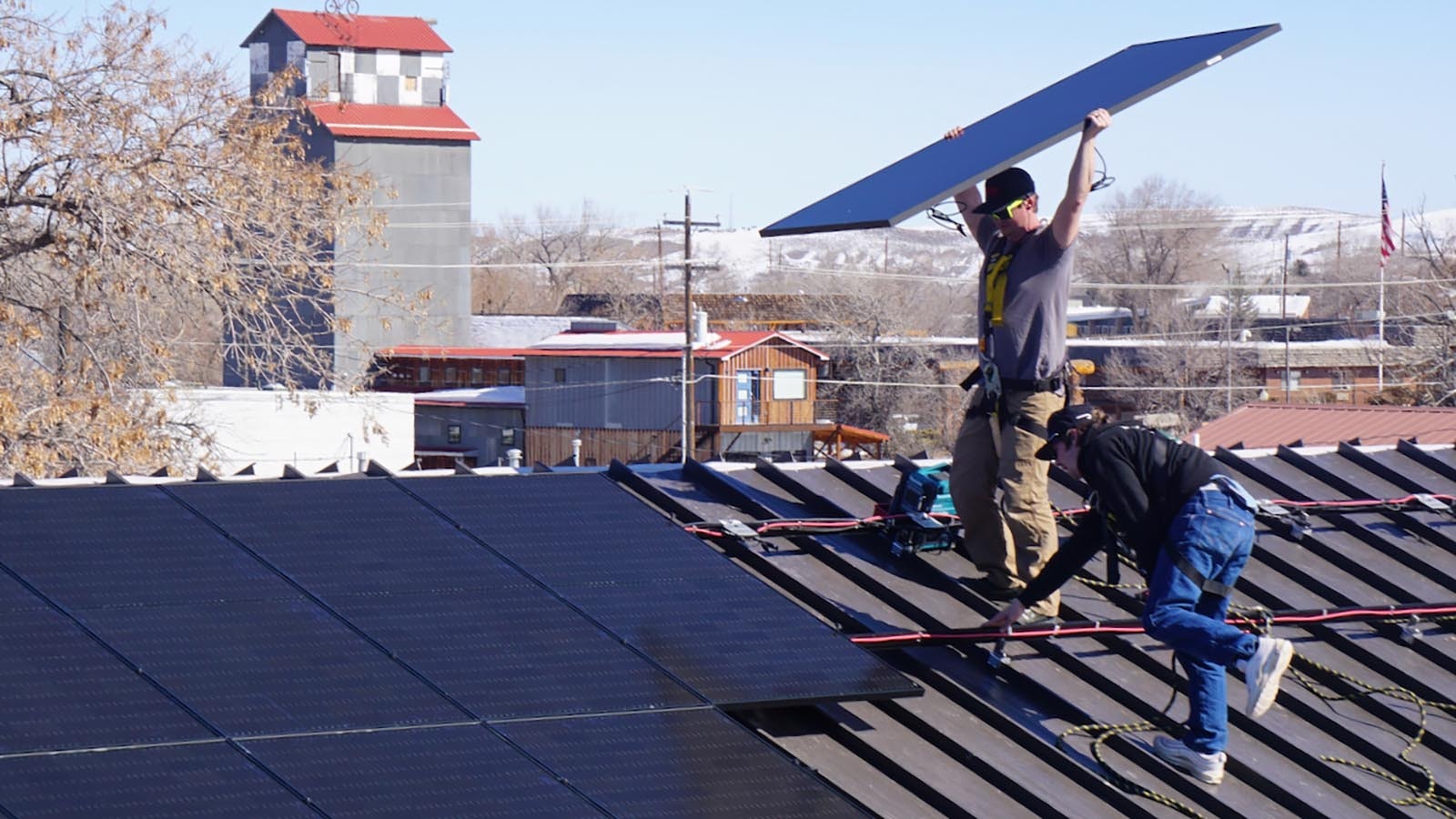 Rooftop systems are less prone to breaking than ground-based systems, according to Creative Energies out of Lander a company thats been in Wyoming since 2001.