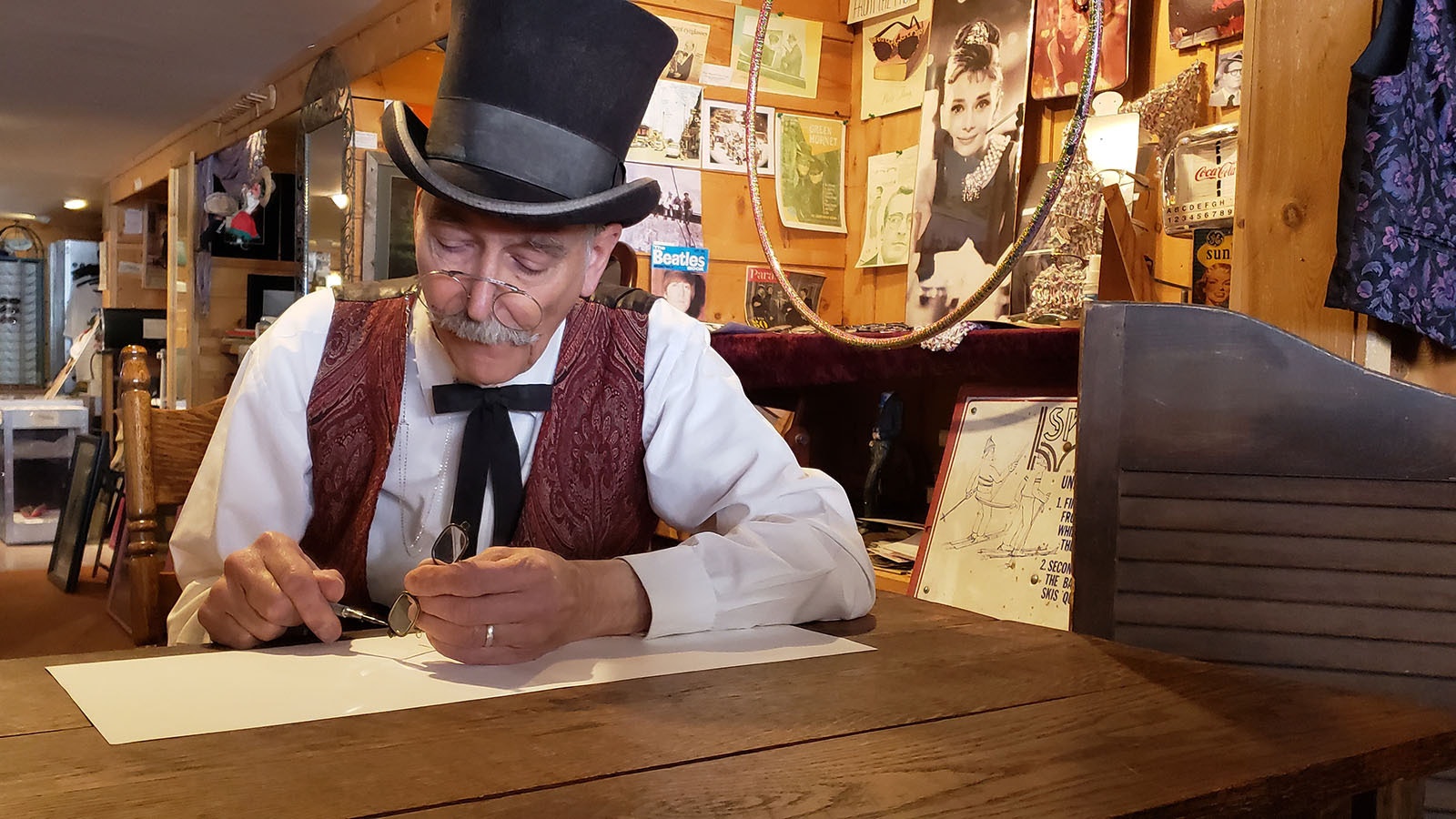 Steve Grabowski of Laramie is one of the world's last old-time opticians. He even dresses in period costume and has been known to make a house call or two.