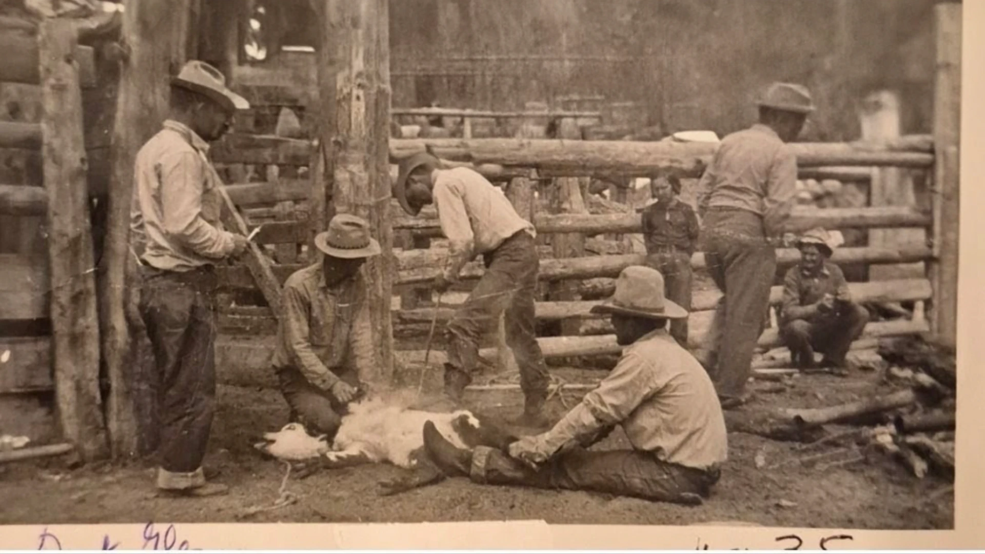 Frank Boley’s ancestors, doing work on the ranch