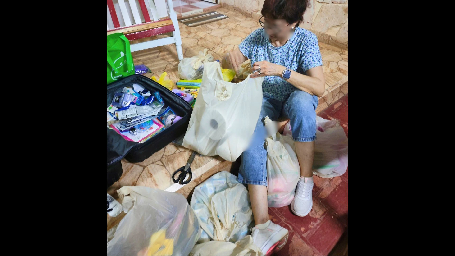 Eight suitcases full of Bibles and basic needs slipped through customs. 