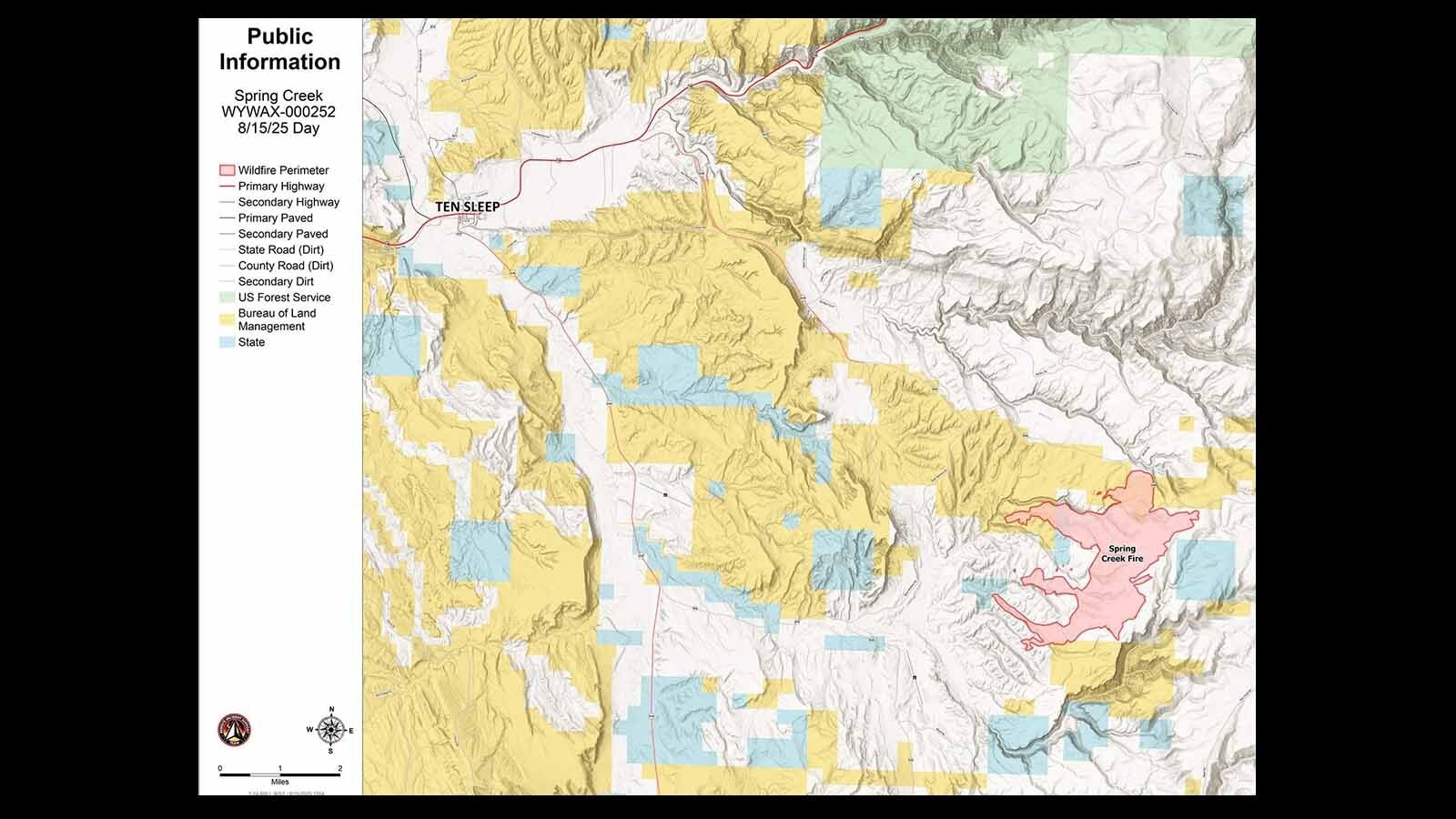 The Spring Creek Fire as of Friday evening.